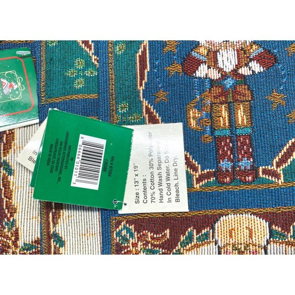 Christmas Nutcracker Tapestry Placemats NEW Set of 4 Holiday Kitchen Decor - Picture 5 of 7